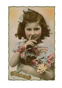 Petite fille myst&eacute;rieuse pour une f&ecirc;te